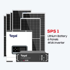 4KVA Inverter + 6 Solar Panels (550W) + 5kWh (25.6V) Lithium Battery (SPS1)