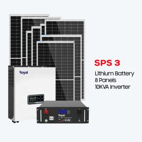 10KVA inverter + 8 Panel (550W) + 10kWh Lithium Battery (SPS3)