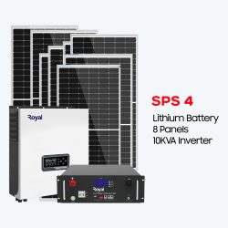 10KVA Inverter + 8 Panel (550W) + 5kWh (51.2V) Lithium Battery (SPS4)